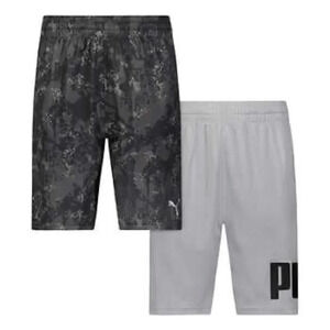 Puma basketball shorts PUMA Youth 2-pack Short Large X-Large Medium Black Gray